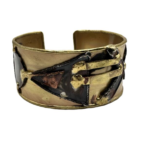 Creative Copper Handmade Copper Bangle Bracelet Artisan Abstract - Picture 1 of 6